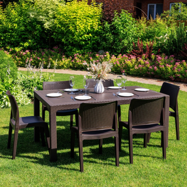 Обеденный комплект Royal Family JULY M коричневый